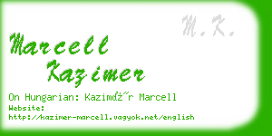 marcell kazimer business card